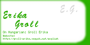 erika groll business card